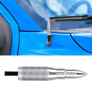 Bullet Shape Modified Car Antenna Aerial 7cm (Silver)