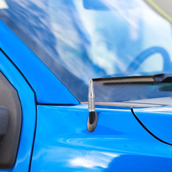 Bullet Shape Modified Car Antenna Aerial 7cm (Silver) - Image 7