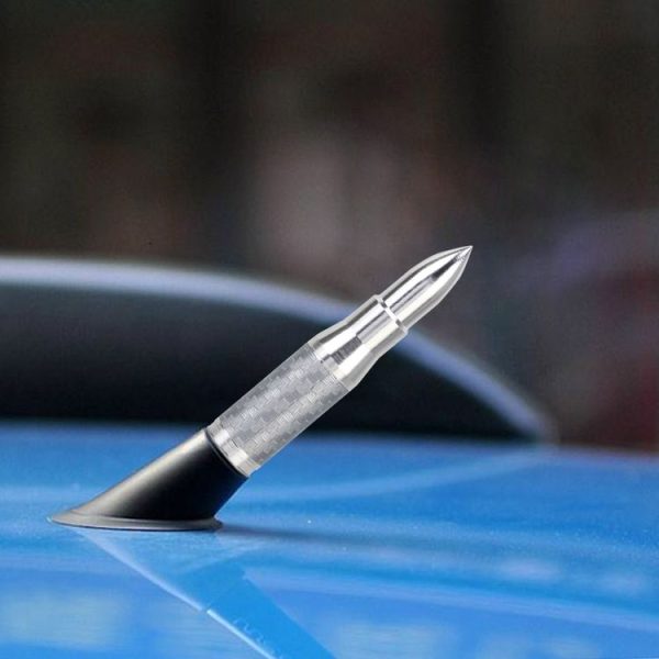 Bullet Shape Modified Car Antenna Aerial 7cm (Silver) - Image 8