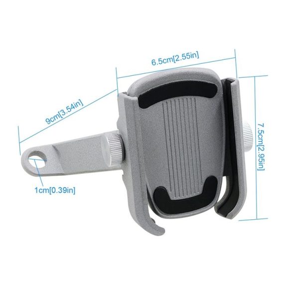 Motorcycle Aluminium Alloy Quick Release Mobile Phone Holder Bracket, Rearview Mirror Version (Silver) - Image 4