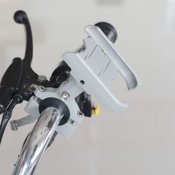 Motorcycle Aluminium Alloy Pressure Casting Mobile Phone Holder Bracket, Handlebar Version (Silver) - Image 7