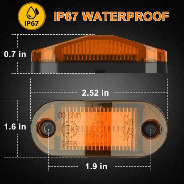 10 PCS MK-019 Car / Truck 6LEDs Side Marker Indicator Lights Bulb Lamp (White Light) - Image 4