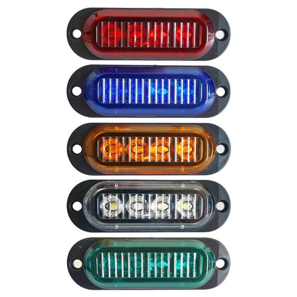 5 PCS MK-087 Car / Truck 4LEDs Side Marker Indicator Lights Bulb Lamp (Yellow Light) - Image 2