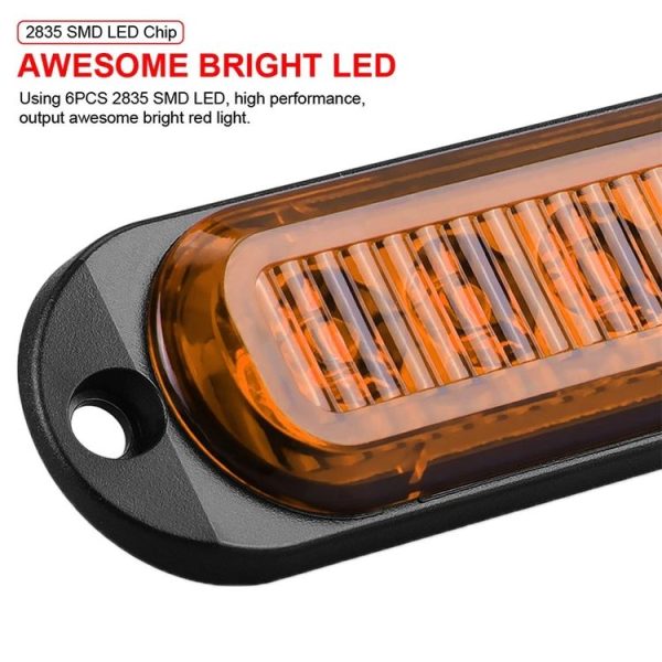 5 PCS MK-087 Car / Truck 4LEDs Side Marker Indicator Lights Bulb Lamp (Yellow Light) - Image 3
