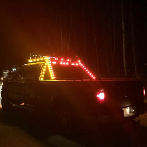 10 PCS MK-118 3 / 4 inch Metal Frame Car / Truck 3LEDs Side Marker Indicator Lights Bulb Lamp (Red Light) - Image 7