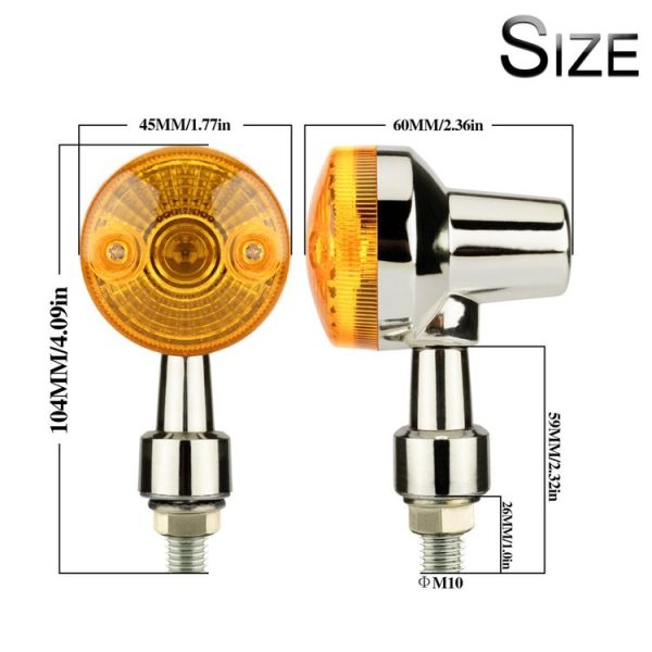 2 PCS PE-ZS101 Motorcycle Turn Signal Light (Silver) - Image 3