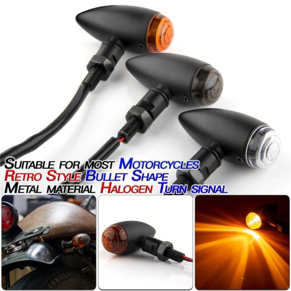 2 PCS KC805 Motorcycle Retro Metal Turn Signal Light (Yellow) - Image 6