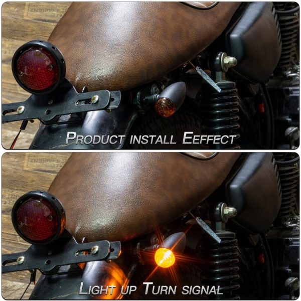 2 PCS KC805 Motorcycle Retro Metal Turn Signal Light (Yellow) - Image 7