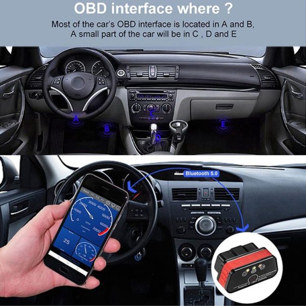 KONNWEI KW901 Android Phone OBD2 Car Bluetooth 5.0 Diagnostic Scan Tools (Red) - Image 7