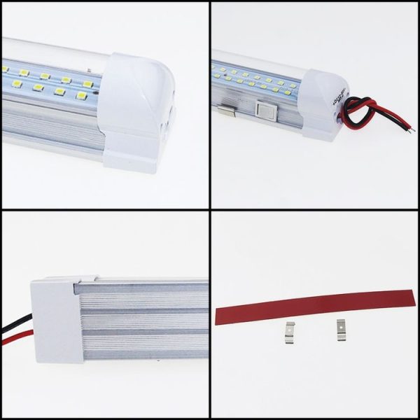 2 PCS ZS-3332 12-85V High Bright 72LEDs RV Dome Light Cabin Light Bar - Image 3