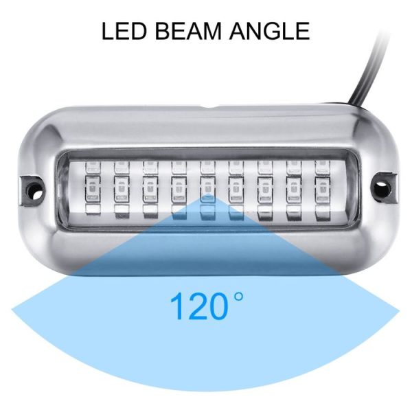 2 PCS MK-027 Ship / Yacht 10-30V 27LEDs Waterproof Stainless Steel Underwater Light (White Light) - Image 5