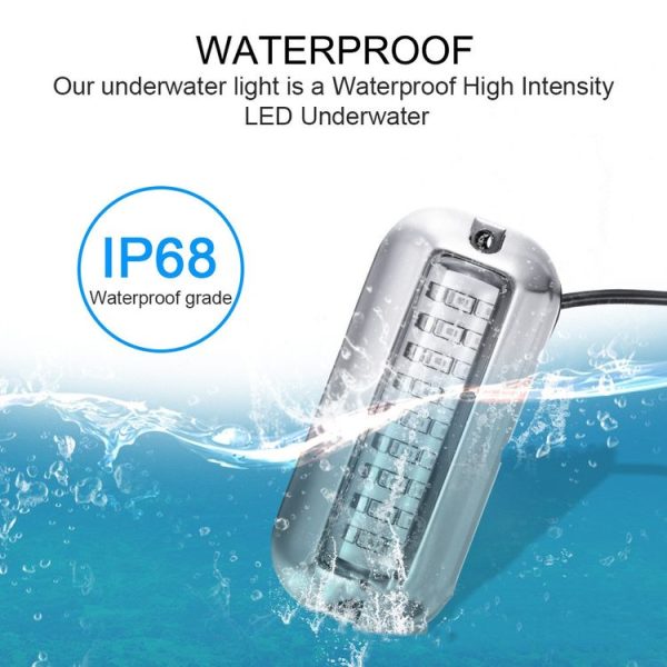 2 PCS MK-027 Ship / Yacht 10-30V 27LEDs Waterproof Stainless Steel Underwater Light (White Light) - Image 6