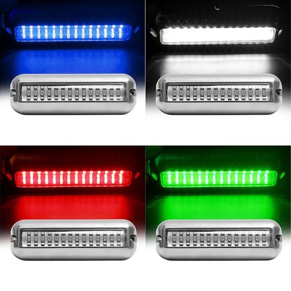 MK-042 Ship / Yacht 10-30V 42LEDs Waterproof Stainless Steel Underwater Light (Red Light) - Image 2