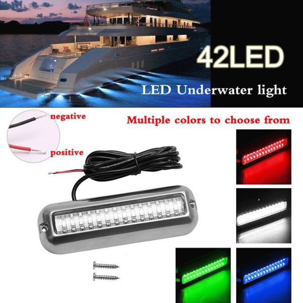 MK-042 Ship / Yacht 10-30V 42LEDs Waterproof Stainless Steel Underwater Light (Red Light) - Image 3