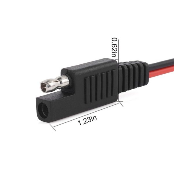 12V 14AWG Alligator Clip to SAE Cable Quick Release Cable Car Solar Charging Extension Cord - Image 4