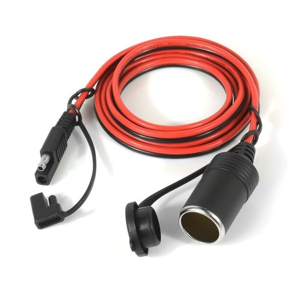 12V Car Charger Cigarette Lighter Extension Cord Female Socket with Quick Disconnect Wire Harness - Image 2