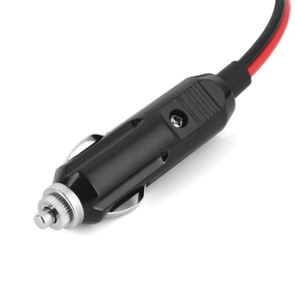 12V 16 AWG Crocodile Test Clip to Cigarette Lighter Plug Adapter Extension Cable - Image 3