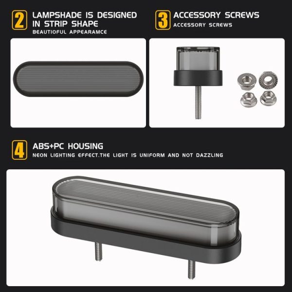 1 Pair Double Color Brake Light Turn Signal Light - Image 5