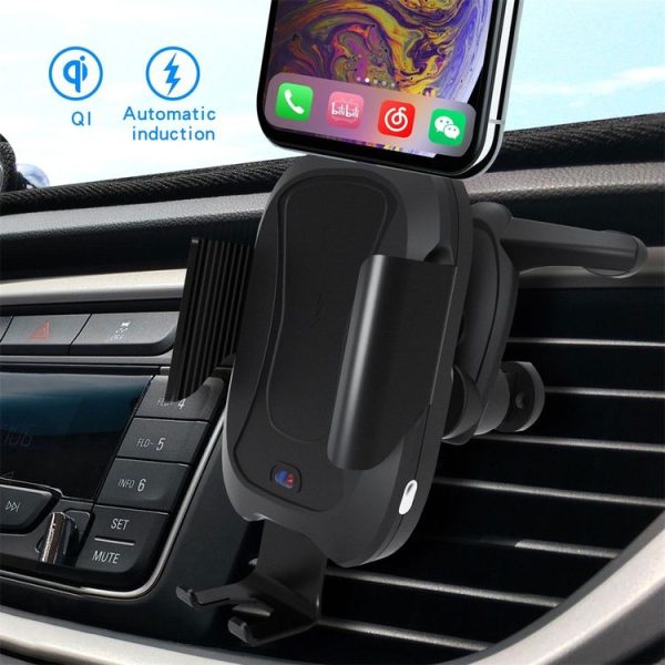 CS-984A1 Car Air Outlet Wireless Infrared Sensor Mobile Phone Charging Stand Holder (Black) - Image 3