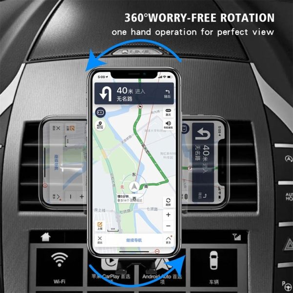 CS-984A1 Car Air Outlet Wireless Infrared Sensor Mobile Phone Charging Stand Holder (Black) - Image 5