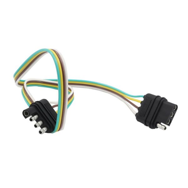 4 Pin Trailer Light Wire Harness Extension 18 Gauge 4-Way Flat Wiring Connector - Image 2