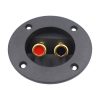 2 in 1 / Set Car Double Binding Round Gold Plate Push Spring Loaded Jacks Speaker Box - Image 2