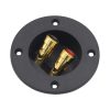2 in 1 / Set Car Double Binding Round Gold Plate Push Spring Loaded Jacks Speaker Box - Image 3