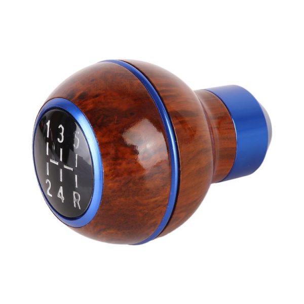 Universal Car Wood Texture Metal Gear Shift Knob (Blue) - Image 2