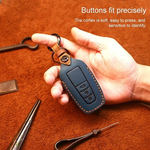 Toyota Car Cowhide Leather Key Protective Cover Key Case, Two Keys Version (Brown) - Image 5