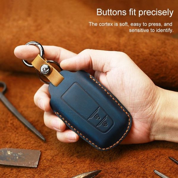 Toyota Car Cowhide Leather Key Protective Cover Key Case, Three Keys Version (Brown) - Image 4