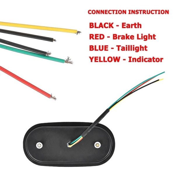 2 PCS 12-24V 14LED Car Oval Tail Light Side Lamp - Image 4
