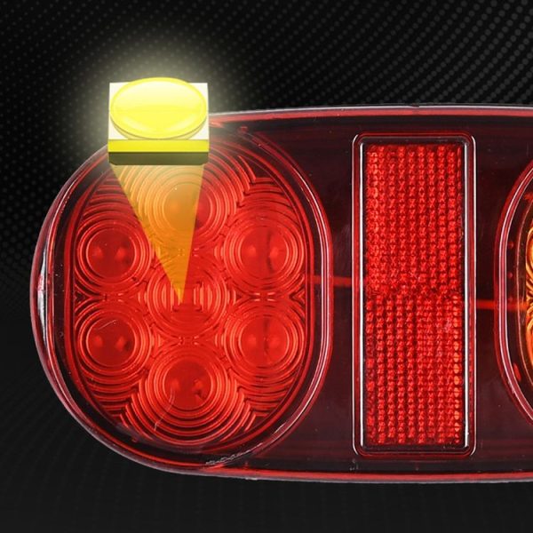 2 PCS 12-24V 14LED Car Oval Tail Light Side Lamp - Image 5