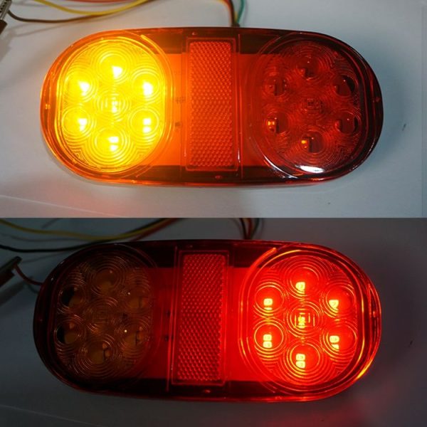 2 PCS 12-24V 14LED Car Oval Tail Light Side Lamp - Image 6