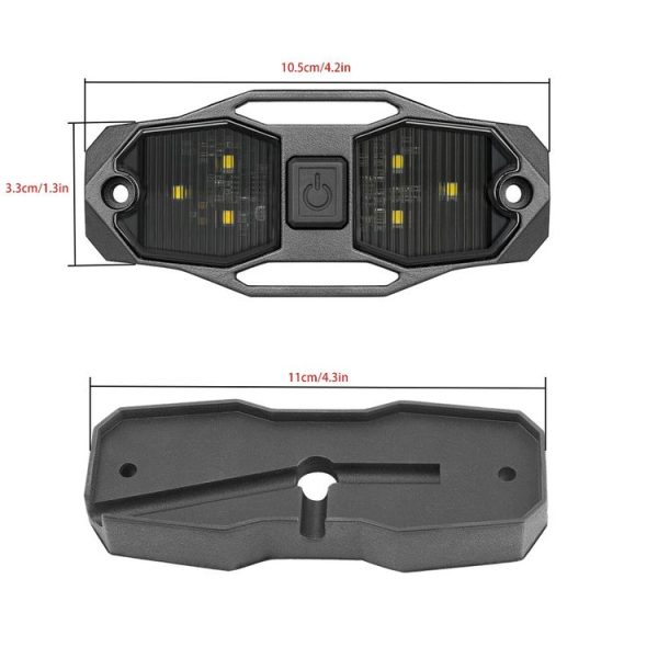 UTV ATV Polaris RZR Golf Cart Motorcycle LED Guard Bar Light - Image 2