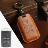 Land Rover Car Cowhide Leather Key Protective Cover Key Case (Brown)