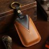 Land Rover Car Cowhide Leather Key Protective Cover Key Case (Brown) - Image 2