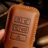 Land Rover Car Cowhide Leather Key Protective Cover Key Case (Brown) - Image 3