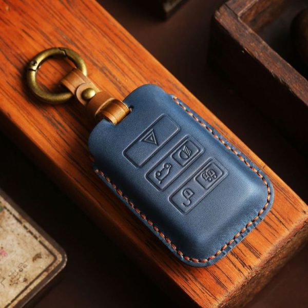 Land Rover Car Cowhide Leather Key Protective Cover Key Case (Brown) - Image 6