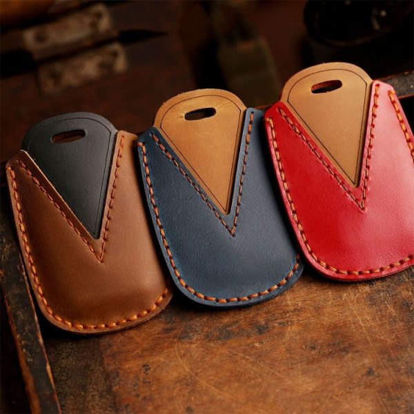 Land Rover Car Cowhide Leather Key Protective Cover Key Case (Brown) - Image 7
