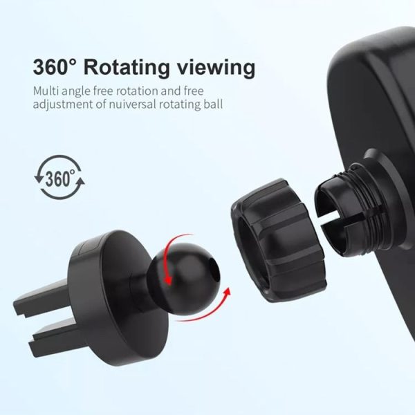 Car Wireless Charger Multifunctional Mobile Phone Wireless Charger Stand (Black) - Image 4