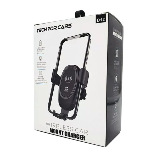 Car Wireless Charger Multifunctional Mobile Phone Wireless Charger Stand (Black) - Image 5