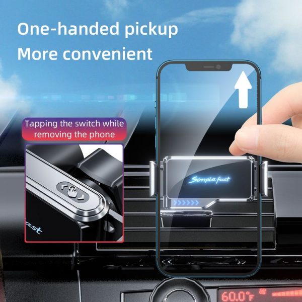 N7 Car Pure Electric Drive Locking Wireless Charger Holder (Black) - Image 5