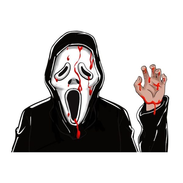 Screaming Killer Pattern Horror Series Car Rear Windshield Window Wiper Self-Adhesive Decorative Sticker - Image 2