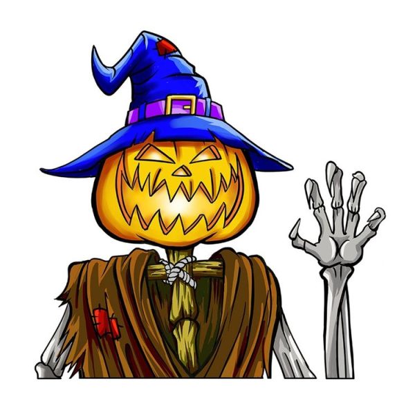 Pumpkin Pattern Horror Series Car Rear Windshield Window Wiper Self-Adhesive Decorative Sticker - Image 2