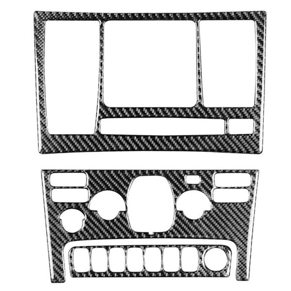 Car Carbon Fiber Control Panel Set B Decorative Sticker for Volvo XC90 2003-2014, Left and Right Drive Universal
