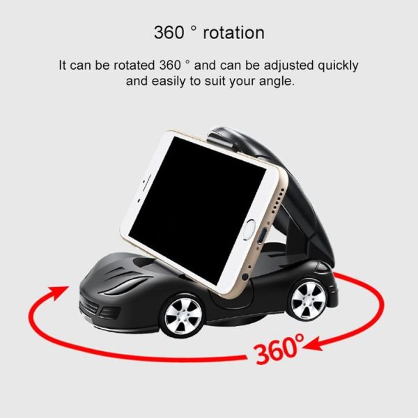 Car Shape Phone Holder Car Interior Decoration Navigation Bracket (Red) - Image 6
