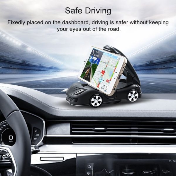 Car Shape Phone Holder Car Interior Decoration Navigation Bracket (Red) - Image 8
