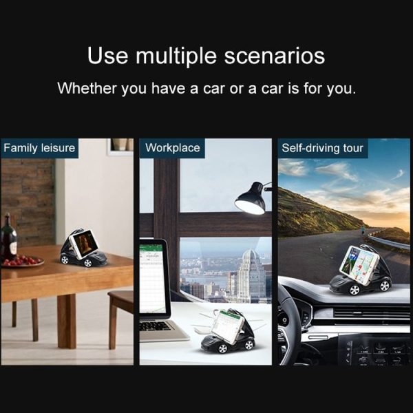 Car Shape Phone Holder Car Interior Decoration Navigation Bracket (Red) - Image 9