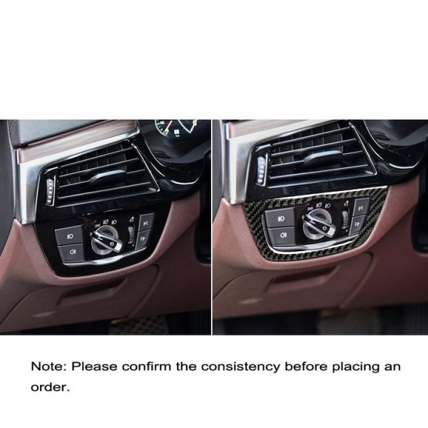 Car Carbon Fiber Headlight Switch Solid Color Decorative Sticker for BMW G01 X3 2018-2020 / G02 X4 2019-2020, Left and Right Drive Universal - Image 6
