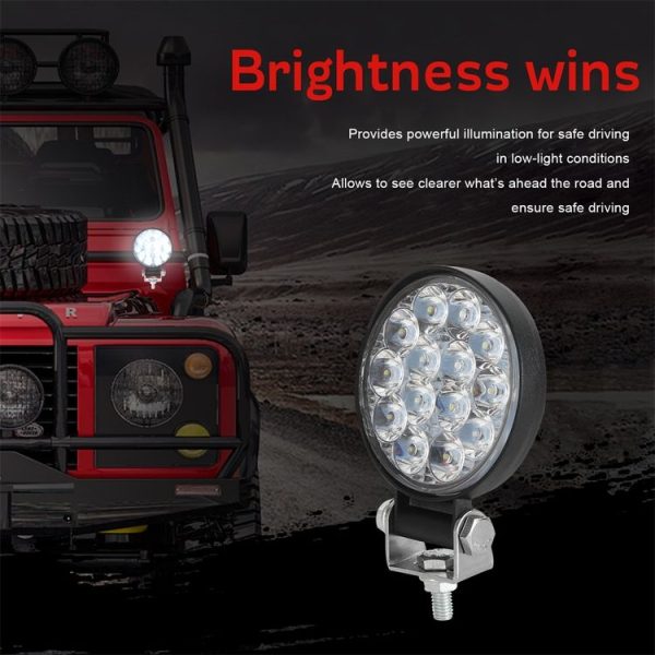 D0037 9.8W 10-30V DC 6000K 3 inch 14 LEDs Circle Offroad Truck Car Driving Light Work Light Spotlight Fog Light - Image 8